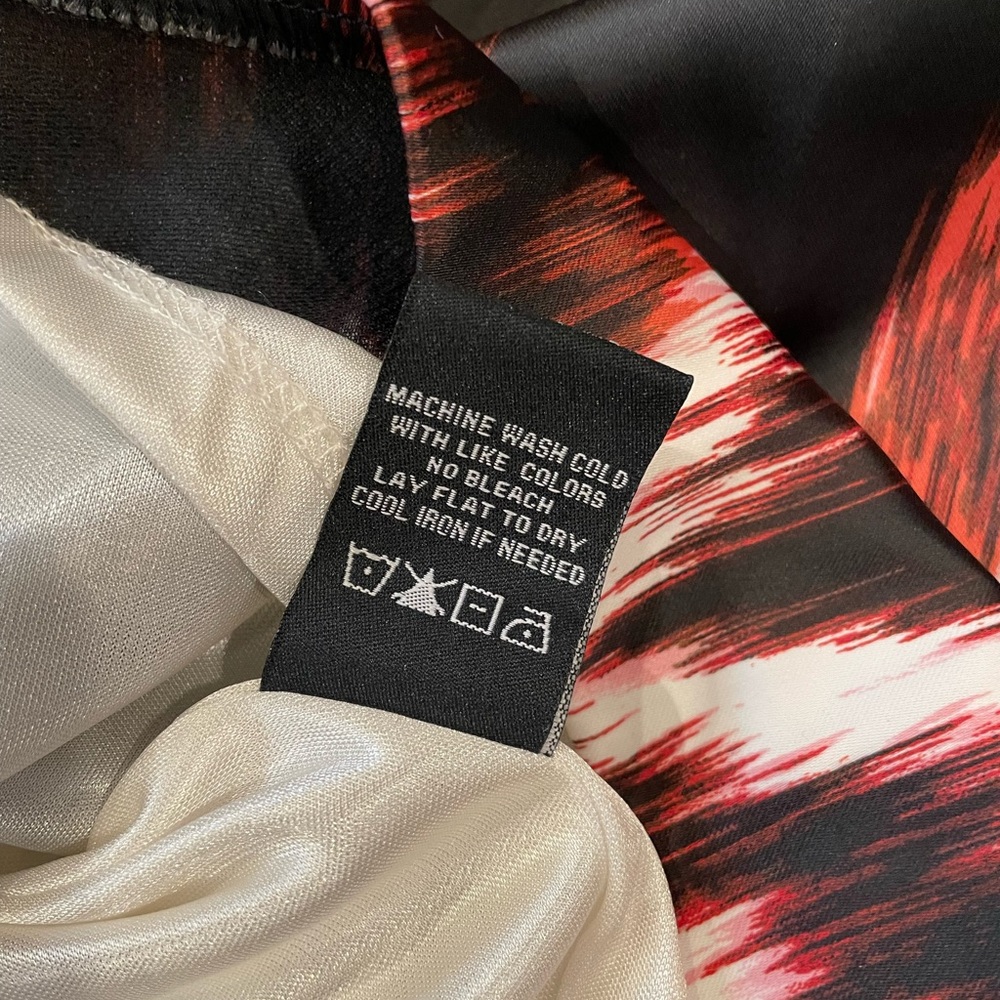 JAX New Black/ Multi Satin Cocktail Dress- Size 14 - Picture 16 of 16